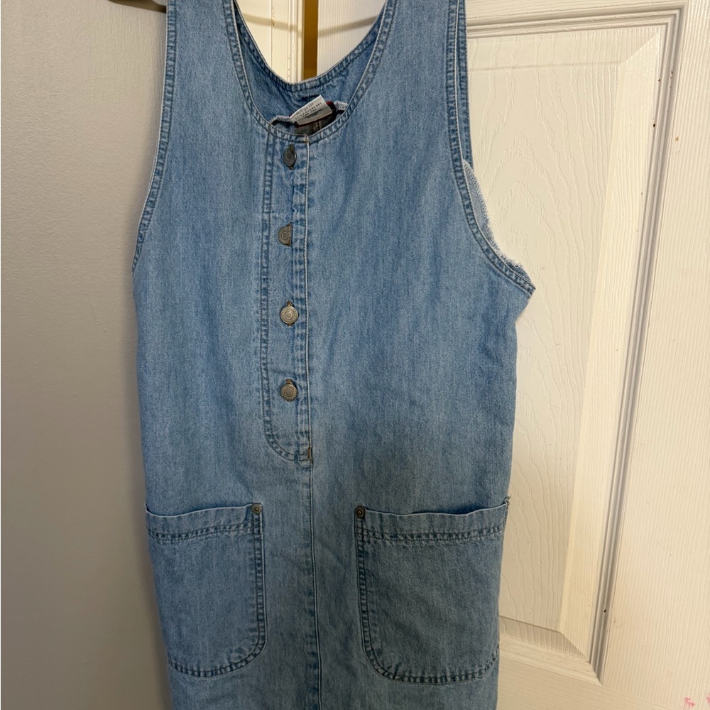 Classic Light Blue Denim Tank Dress